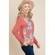 thumbnail image 3 of Sudadera con Capucha en Contraste con Estampado Floral, Ajuste Relajado y Detalle de Puños., 3 of 4