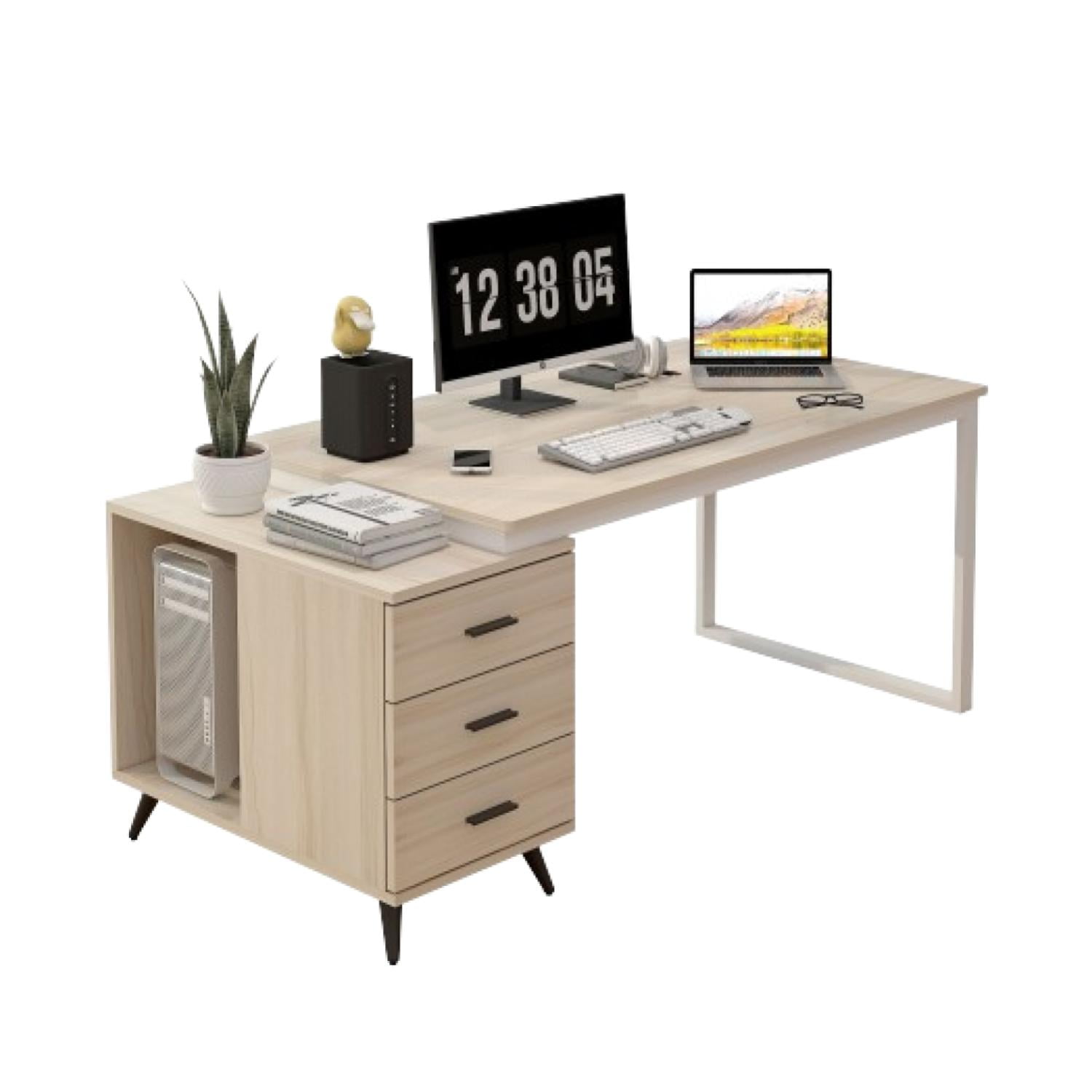 Generic - Escritorio Moderno Con Cajoneras 120x60x75cm Para Oficina