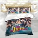 thumbnail image 5 of SOY LUNA Conjunto de sábanas temático, trío de piezas, cómodo y amigable con la piel, diseño único, regalo de decoración para el hogar para familiares, amigos y fans,140cm *210cm, 5 of 6
