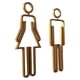 thumbnail image 4 of Señal inodoro para hombres y mujeres, señal símbolo inodoro para coración, tienda, parques, centro commerce business, Hot , Oro, 4 of 5