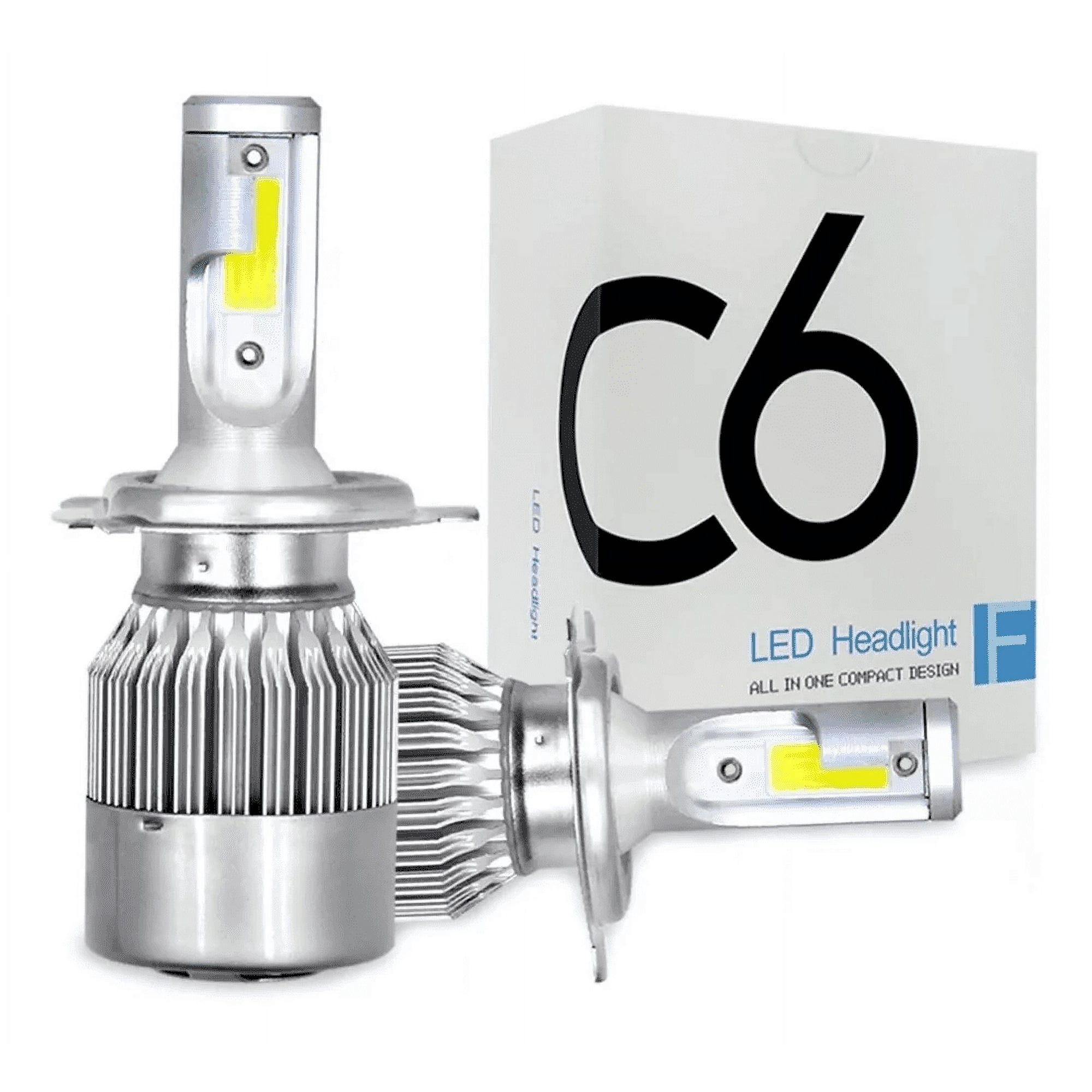 Promotodo - Kit Turbo Luces Ampolletas Led Blanca H4 Focos C6 36w