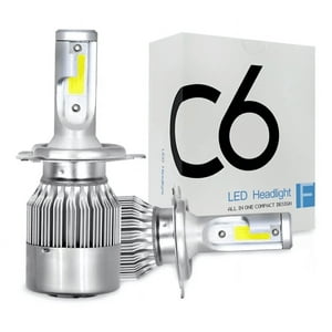 Promotodo - Kit Turbo Luces Ampolletas Led Blanca H4 Focos C6 36W