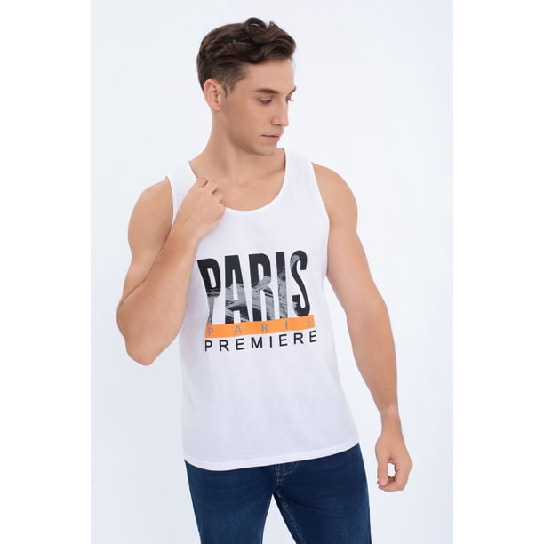 Polera Musculosa Hombre Sin Mangas Paris Colores 7604