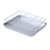 Magideal - Molde Para Hornear, Molde Para Galletas Con Rejilla De Alambre, Versátil, Bandeja Para Horno Antiadherente, Rejilla De Enfriamiento Para Hornear, Asar 22Cm X 175Cm
