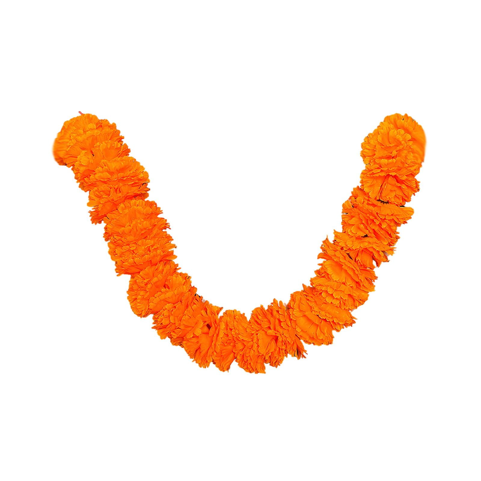 Bothyi - Guirnalda De Caléndula Para Decoración De Halloween, Flores Artificiales De Caléndula Para Puerta De Diwali, Color Naranja