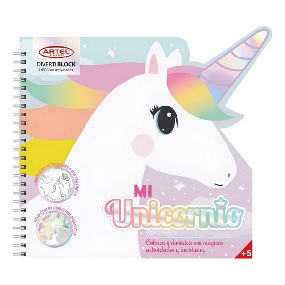 Block Para Colorear Y Pintar Unicornio Divertiblock