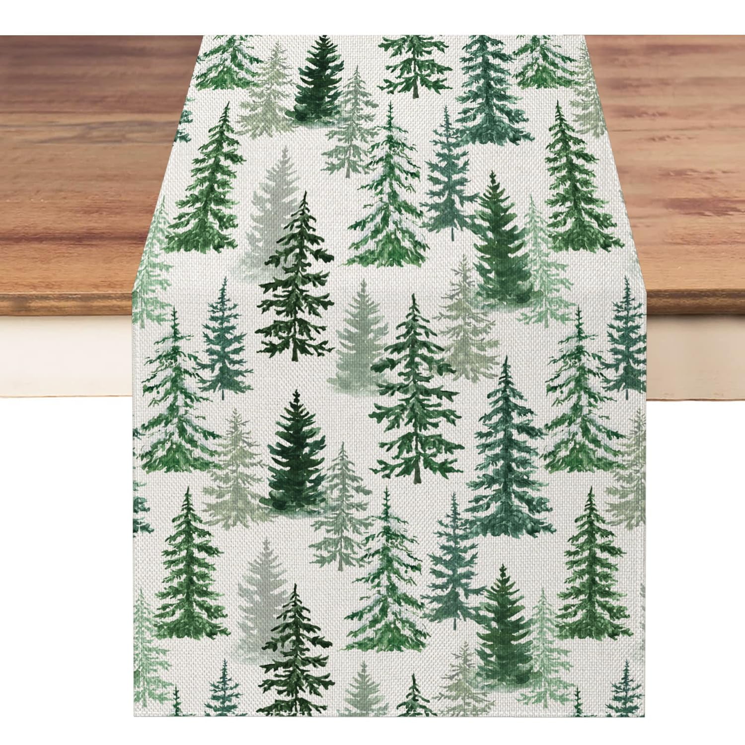Camino De Mesa Moutina Christmas Winter, 33 X 180 Cm, Pino Verde