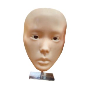 Magideal - Cabeza De Maniquí De Cara De Práctica De Maquillaje 3D Con Soporte Para Práctica De Maquillaje De Ojos, Sombra De Ojos, Pestañas, Accesorios Realistas Estilo A