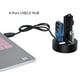 thumbnail image 5 of Hub Usb 4 puertos De Escritorio Redondo Puertos Pc Notebook multicolor, 5 of 5