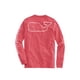 thumbnail image 1 of Camiseta Para Hombre Vintage Con Forma De Ballena Manga Larga Roja, 1 of 3