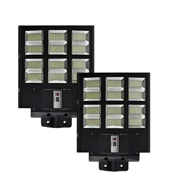 Pack 2 Foco Solar Posta 1200W Para Calles Al Aire Libre, Patios, Garajes,