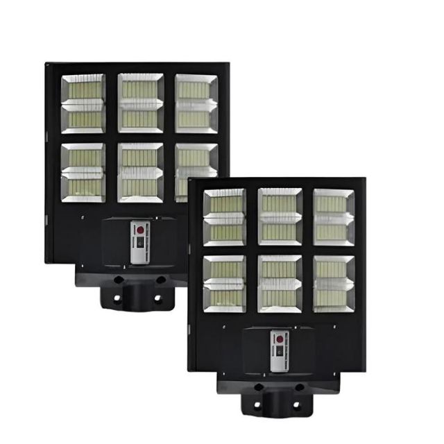 Universal - Pack 2 Foco Solar Posta 1200W Para Calles Al Aire Libre, Patios, Garajes,