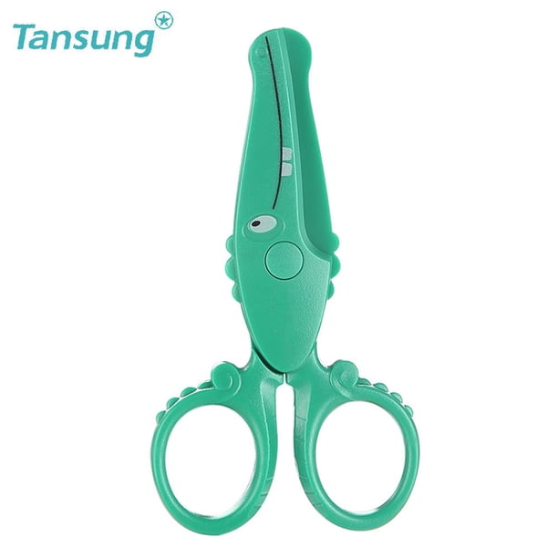 1pc TANSUNG 5" Craft Scissors For Kids, Multipurpose Office Scissors In Crocodile, Dolphin, And Crab Designs, For Sewing, Crafting, DIY Projects, Cutting Paper Or Plastic