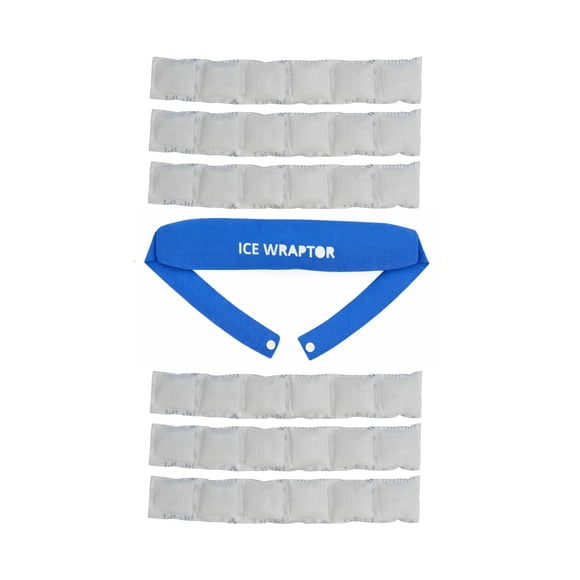 Bandana Refrigerante ICE WRAPTOR Azul +6 Paquetes de Hielo