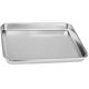 thumbnail image 1 of Bandeja para horno tostador compacto de acero inoxidable, profesional, 10'' x 8'' x 1'', resistente y saludable, borde profundo, acabado de espejo superior, apto para lavavajillas, 1 of 5