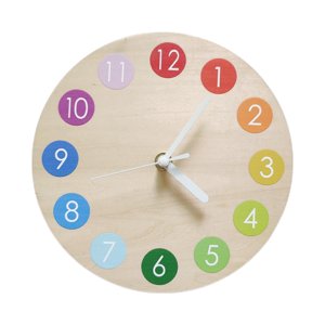 Magideal - Reloj De Pared, Relojes De Pared De 11 Pulgadas, Funciona Con Pilas, Estilo Moderno, Silencioso, Sin Tictac, Reloj De Madera Decorativo Para Sala De Manos Blancas