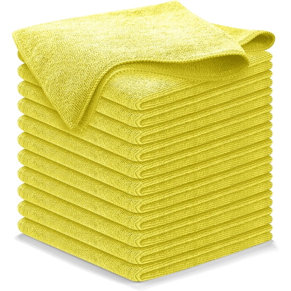 Paño de limpieza de microfibra USANOOKS amarillo, 12 unidades, 32 x 32 cm