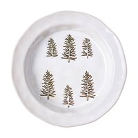 Magideal - 1 Pieza De Vajilla Navideña, Vajilla Navideña Redonda, Simple, Regalo Navideño De Cerámica Para Reuniones Familiares, Festividades En Interiores Plato Blanco