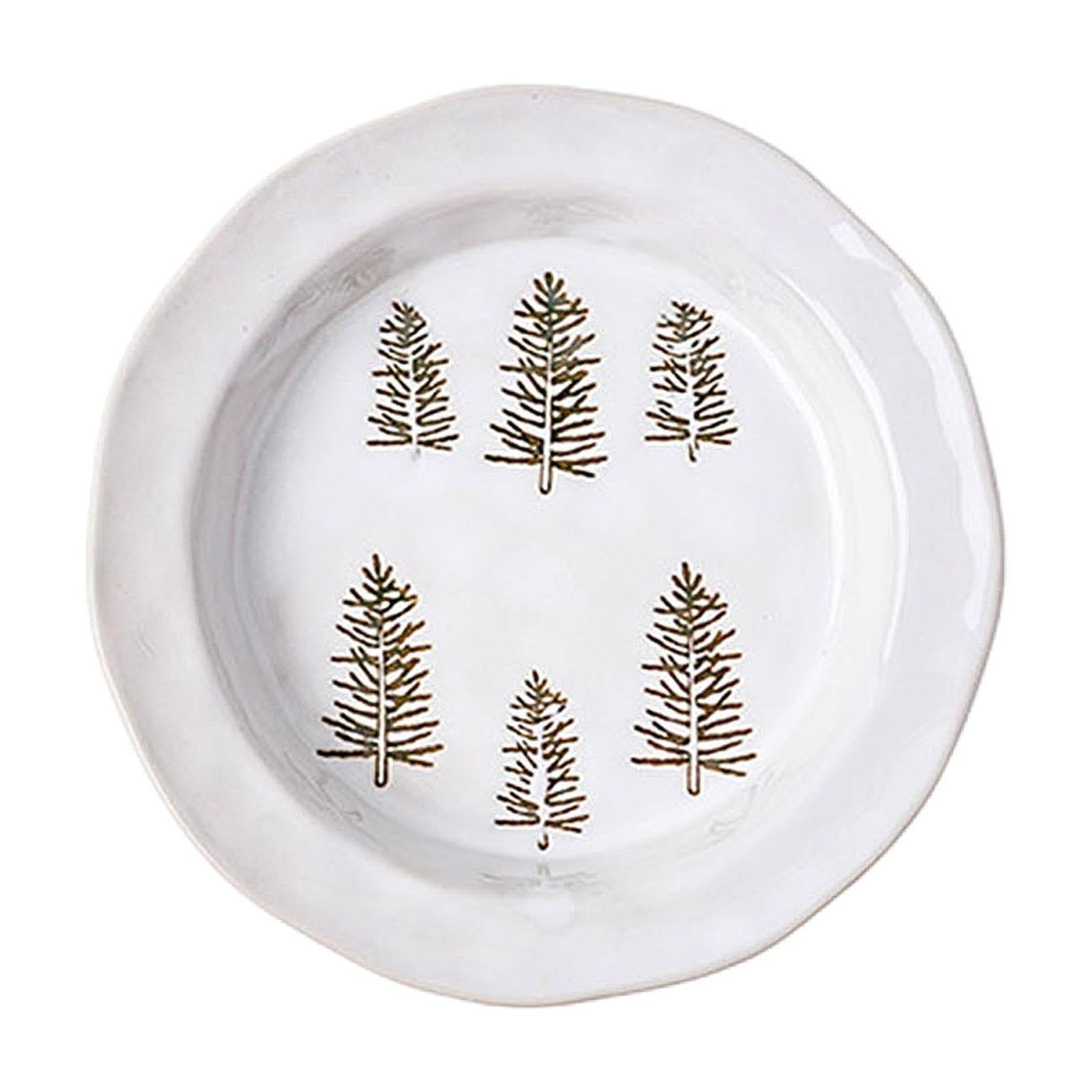 Magideal - 1 Pieza De Vajilla Navideña, Vajilla Navideña Redonda, Simple, Regalo Navideño De Cerámica Para Reuniones Familiares, Festividades En Interiores Plato Blanco