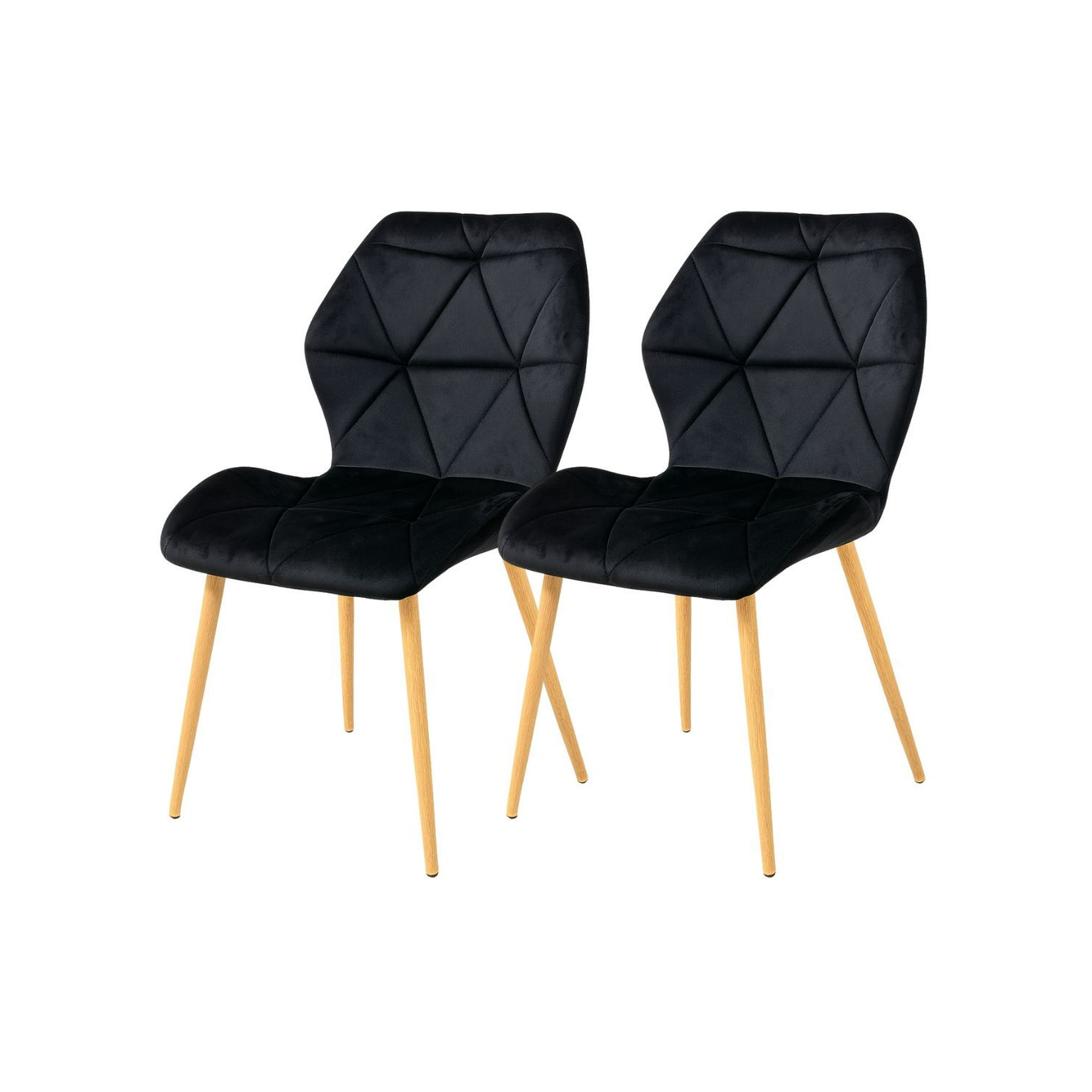 Habita2 Chile - Pack 2 Sillas Aviador Para Comedor Simil Madera - Negro