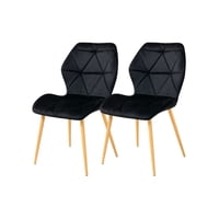 Habita2 Chile - Pack 2 Sillas Aviador Para Comedor Simil Madera Negro