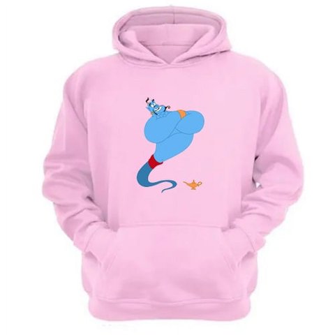 Genérico - Polerón Canguro Genio De La Lámpara Rosa Talla L Unisex