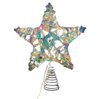Magideal - Adorno De Estrella Para De Navidad Con Luces Led, Adorno Navideño Para De Navidad, Decoración Para Exteriores, Hogar, Fiestas, Vacaciones Multicolor