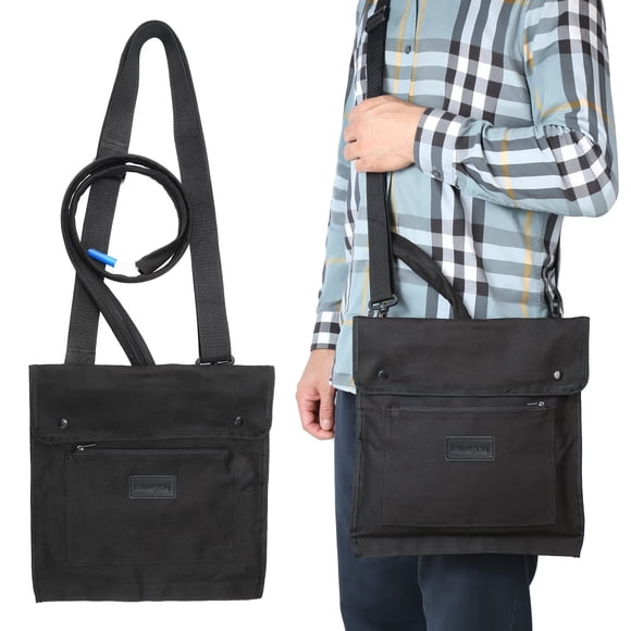 Funda para bolsas de drenaje de orina SHENGXIN con cremallera (negra)