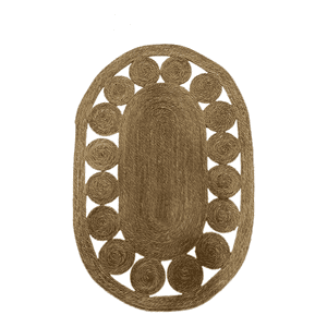 Genérico - Alfombra Yute Ovalada 100X150Cm