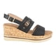 thumbnail image 1 of Sandalia con Taco Chino de Corcho Kim Negro Alquimia, 1 of 7