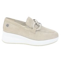 Mocasin De Cuero Chalada Mujer Ivana-1 Beige Casual