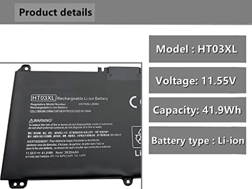 Batería De Reemplazo Enhongfeng Ht03Xl Para Laptop Hp Pavilion 14-Ce 15-Cs 15-Da 250 255 430S G7 L11421-542 Hstnn-Ib8O Hstnn-Lb8L Hstnn-Ib80 Hstnn-Db8S Hstnn-Db8R Hstnn-Lb8M Hstnn-Ib8X L11119-855