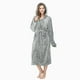 thumbnail image 1 of Bata De Baño Con Capucha Para Mujer De Invierno Grueso Cálido Gris, 1 of 2