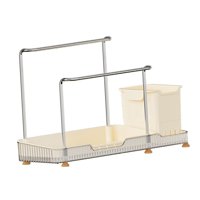 Magideal - Escurridor De Paños Para Platos Colgante (Sin Taladro), Soporte De Almacenamiento De Utensilios Multifunción, Estante De Almacenamiento Para Fregadero , Una Sola Capa