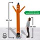 thumbnail image 3 of Tubo inflable LookOurway Air Dancers para hombre, 10 pies de altura, naranja, 3 of 5