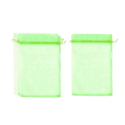 Magideal - 100 Bolsas De Protección Para Frutas, Funda Para Árboles Frutales, Bolsa De Malla Práctica Con Cordón, Bolsas De Malla Para Jardín, Bolsas De Malla Pa Verde Claro