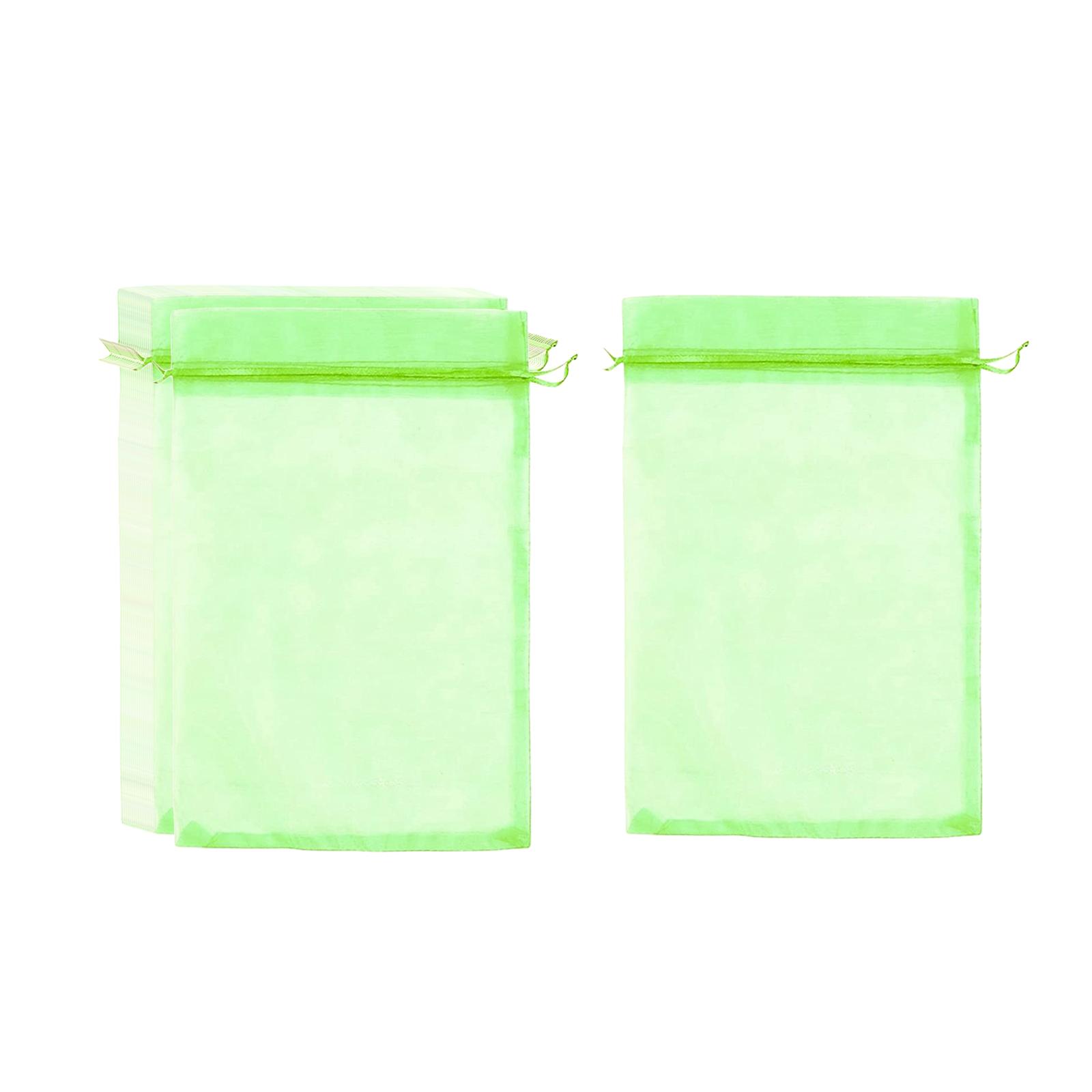 Magideal - 100 Bolsas De Protección Para Frutas, Funda Para Árboles Frutales, Bolsa De Malla Práctica Con Cordón, Bolsas De Malla Para Jardín, Bolsas De Malla Pa Verde Claro