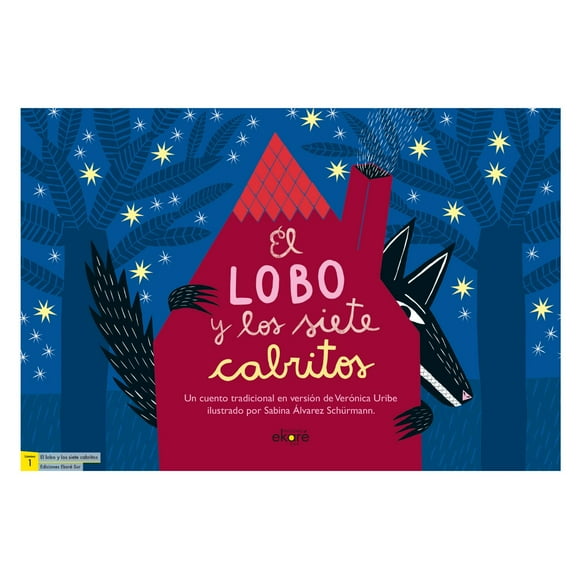 Láminas EL lobo y los siete cabritos blanco