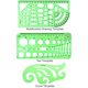 thumbnail image 3 of Get Creative with BetyBedy's 11pcs Clear Green Geometric Drawing Templates and Drafting Stencils Measuring Tools with Zipper Bag - Perfect for Architecture, Office, Studying, Designing and Building, 3 of 4