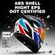 thumbnail image 5 of Casco integral VCOROS WS609 DOT para adultos, carreras de calle, 5 of 8