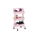 thumbnail image 3 of Carrito Organizador Metálico 3 Niveles Multiusos Con Ruedas Rosa, 3 of 3