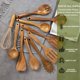 thumbnail image 2 of Juego de utensilios ADT de madera de teca para cocina antiadherente, paquete de 10, 2 of 8
