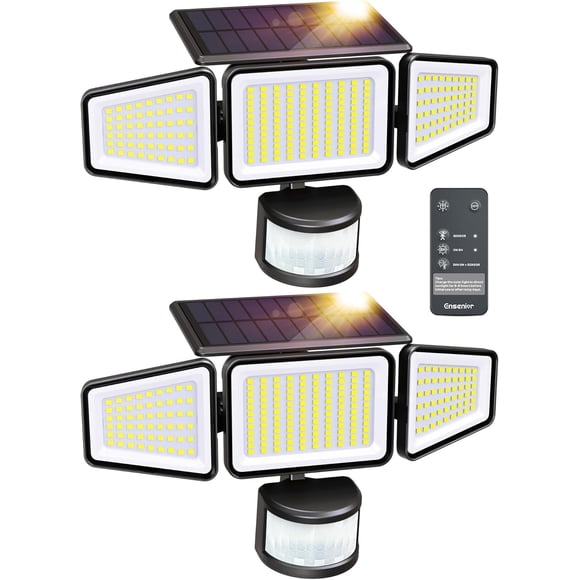 Luces Solares Ensenior Pack 2 con Sensor de Movimiento 6500K