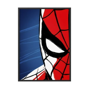 Creango - Cuadro Poster Enmarcado Spiderman Hombre Araña Decorativo