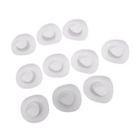 Magideal - 10 Piezas Mini Sombreros De Vaquero Casa De Muñecas, Lindo Mini Sombrero De Vaquera Escala 1/6, Sombrero De Muñeca Para Decoración De Casa De Muñecas , Blanco