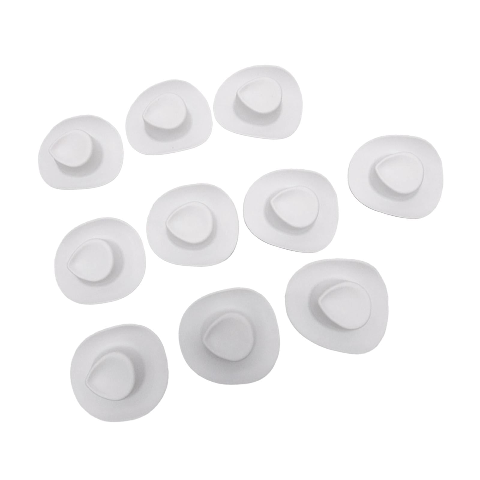 Magideal - 10 Piezas Mini Sombreros De Vaquero Casa De Muñecas, Lindo Mini Sombrero De Vaquera Escala 1/6, Sombrero De Muñeca Para Decoración De Casa De Muñecas , Blanco