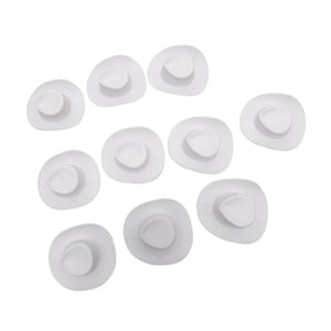 Magideal - 10 Piezas Mini Sombreros De Vaquero Casa De Muñecas, Lindo Mini Sombrero De Vaquera Escala 1/6, Sombrero De Muñeca Para Decoración De Casa De Muñecas , Blanco