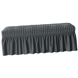 Bothyi - Protector De Muebles De Asiento De Banco De Cubierta De Banco Largo Para Decoración De Hotel De Sala De Estar Gris Oscuro