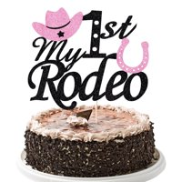 Cake Topper Yuinyo, Tema De Vaquero Para El Primer Cumpleaños De My 1St Rodeo