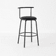thumbnail image 1 of Taburete Oslo Metal y Cuero Sintético - Negro, 1 of 7